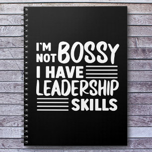 I'm Not Bossy Funny Quote Office Notebook
