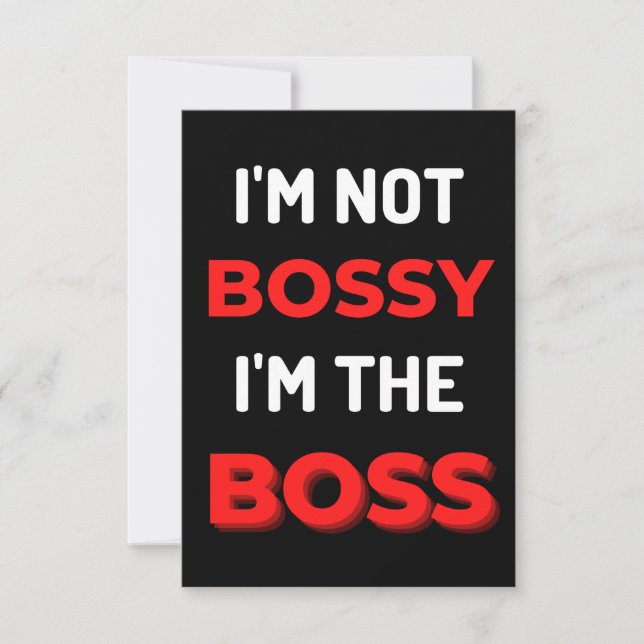 I'm Not Bossy I'm The Boss Thank You Card (Front)