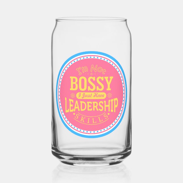 im not bossy quote  can glass (Front)