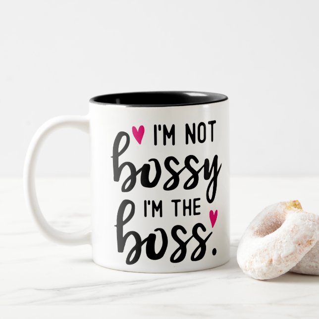 I'm not bossy Two-Tone coffee mug (With Donut)