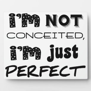 I'm Not Conceited, I'm Just Perfect Plaque