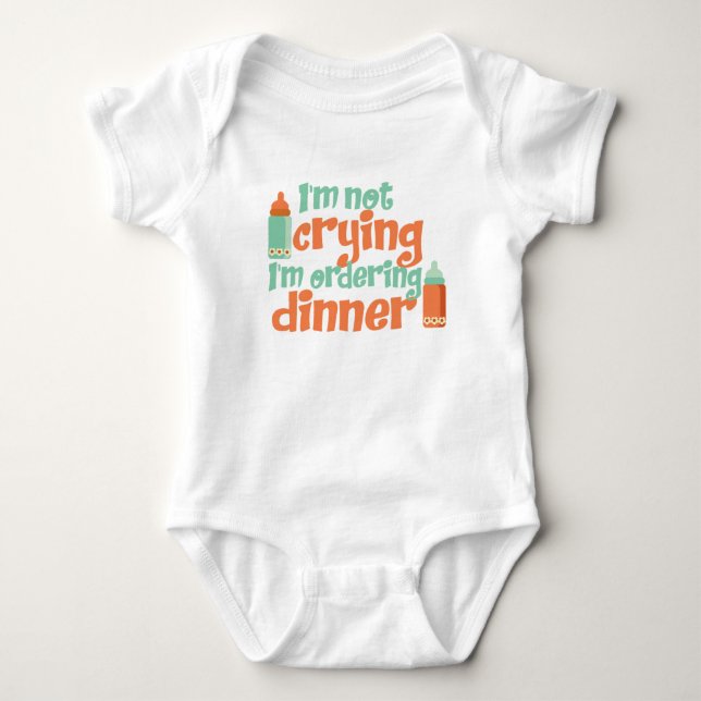 I'm Not Crying Baby Jersey Bodysuit (Front)