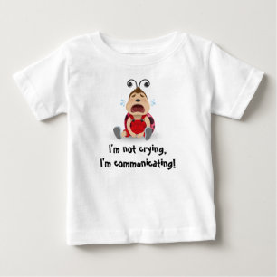 I'm not crying, I'm communicating blue t-shirt