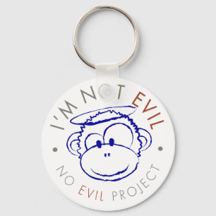 I'm Not Evil Circle Keychain