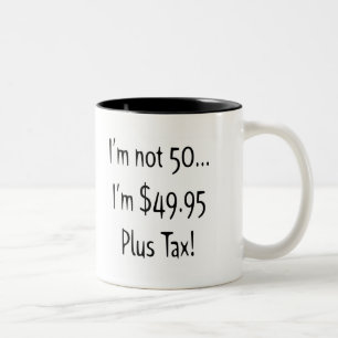 I'm Not Fifty 50th Birthday Gifts Two-Tone Coffee Mug