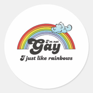 Im not Gay dark Classic Round Sticker