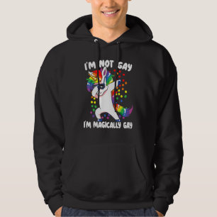 I'm Not Gay I'm Magically Gay Lgbtq Unicorn Pride Hoodie