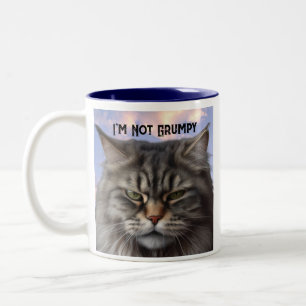 "I'm Not Grumpy" Cat Mug with Sarcastic design Mug