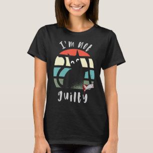 I'm not guilty Innocent Cat with knife Halloween T-Shirt