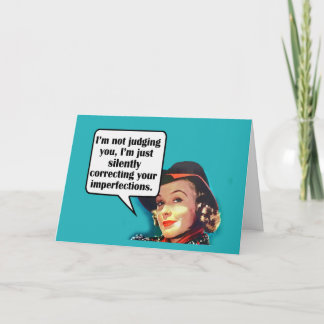 I'm Not Judging You... Retro Woman Card