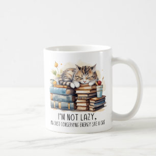 I'm Not Lazy Cute Cat Coffee Mug