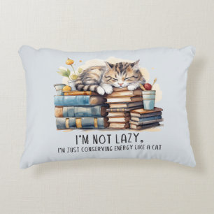 I'm Not Lazy Cute Cat Decorative Cushion