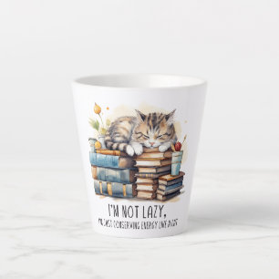 I'm Not Lazy Cute Cat Latte Mug