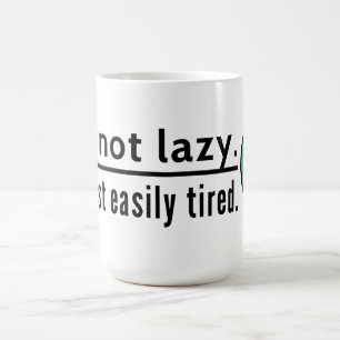 I'm not lazy. I'm just easily tired. Blue emoticon Coffee Mug