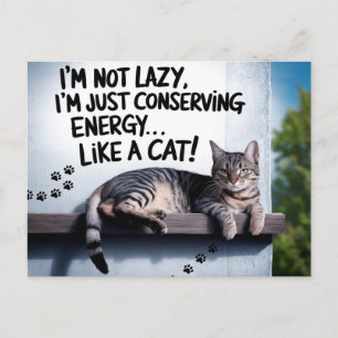I'm Not Lazy Postcard