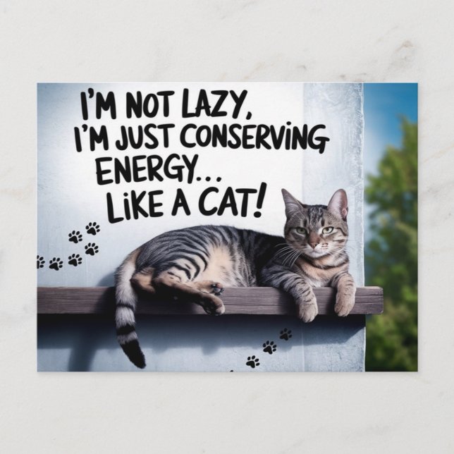 I'm Not Lazy Postcard (Front)