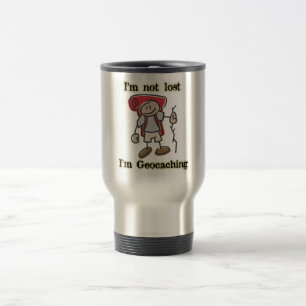 "I'm Not Lost" Geocaching Graphic Stainless Mug