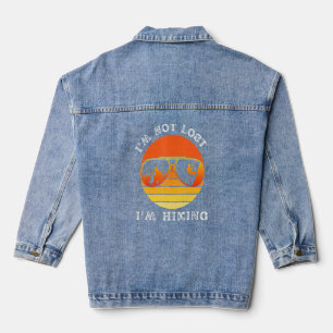 I'm Not Lost I'm Hiking  Vintage Outdoors Hiking 8 Denim Jacket