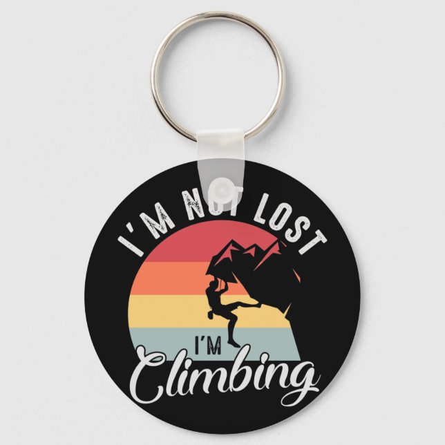 I'm Not Lost I'm just Climbing Mouse Pad Key Ring (Front)