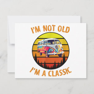 I'm Not Old I'm A Classic Car Retro Vintage Funny Thank You Card