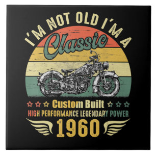 Im Not Old Im A Motorcycle Funny Art Gift Tile