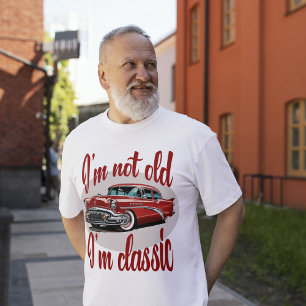 I'm Not Old I'm Classic Red Car Men's Birthday T-Shirt