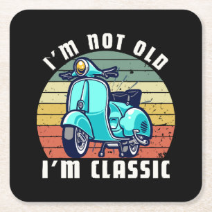 im-not-old-im-classic square paper coaster