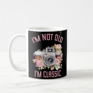 I'm Not Old I'm Classic, Vintage Floral Camera Coffee Mug