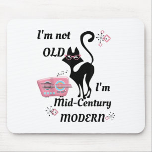 Im Not Old Im Mid-century Modern Retro Cat & R Mouse Mat