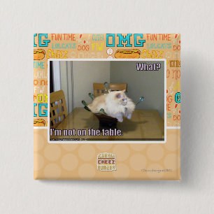 I'm not on the table 15 cm square badge