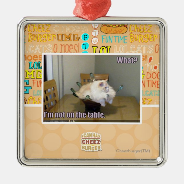 I'm not on the table metal tree decoration (Front)