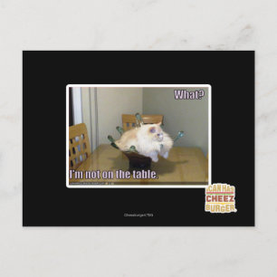I'm not on the table postcard