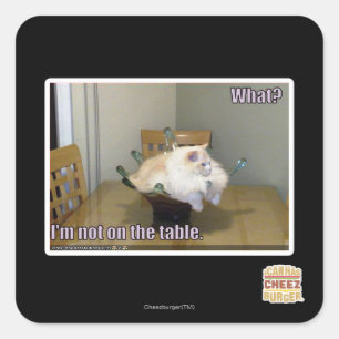 I'm not on the table square sticker