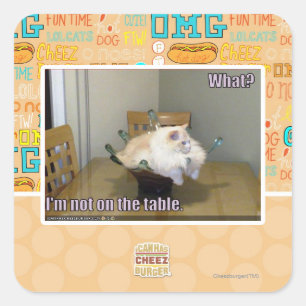 I'm not on the table square sticker