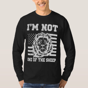 I'm Not One Of The Sheep American Flag Patriotic L T-Shirt