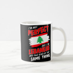 Im Not Perfect But Im Lebanese Flag Lebanon Coffee Mug