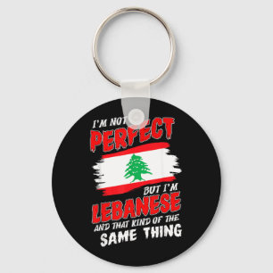 Im Not Perfect But Im Lebanese Flag Lebanon Key Ring