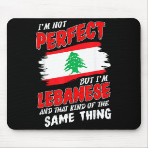Im Not Perfect But Im Lebanese Flag Lebanon Mouse Mat
