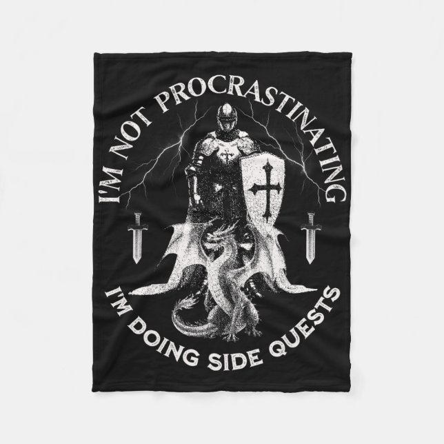 I'm Not Procrastinating I Am Doing Side Quests Dra Fleece Blanket (Front)