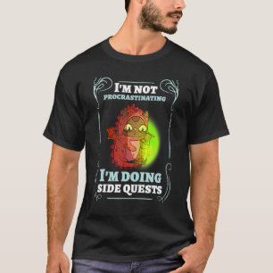 I'm Not Procrastinating I'm Doing Side Quests Cat T-Shirt