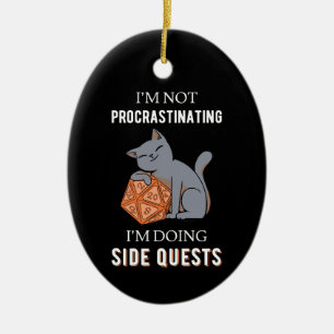I'm Not Procrastinating I'm Doing Side Quests III Ceramic Tree Decoration