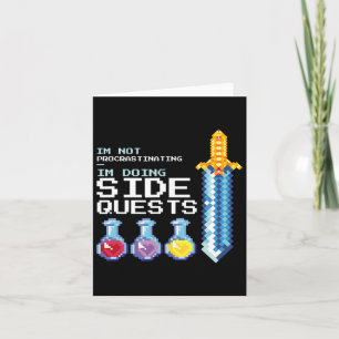I'm Not Procrastinating I'm Doing Side Quests Mmog Card