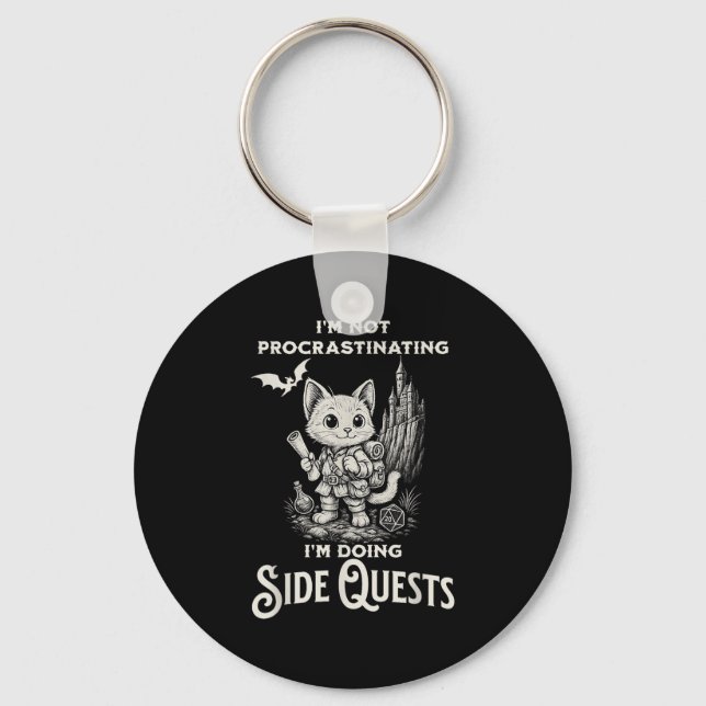 I'm Not Procrastinating I'm Doing Side Quests Rpg  Key Ring (Front)