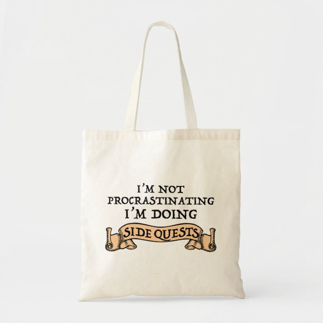 I'm Not Procrastinating - I'm Doing Side Quests Tote Bag (Front)