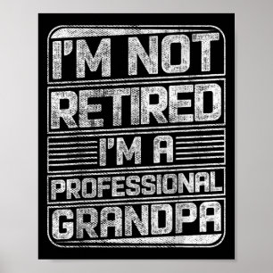 I'm Not Retired I'm A Professional Grandad Funny S Poster