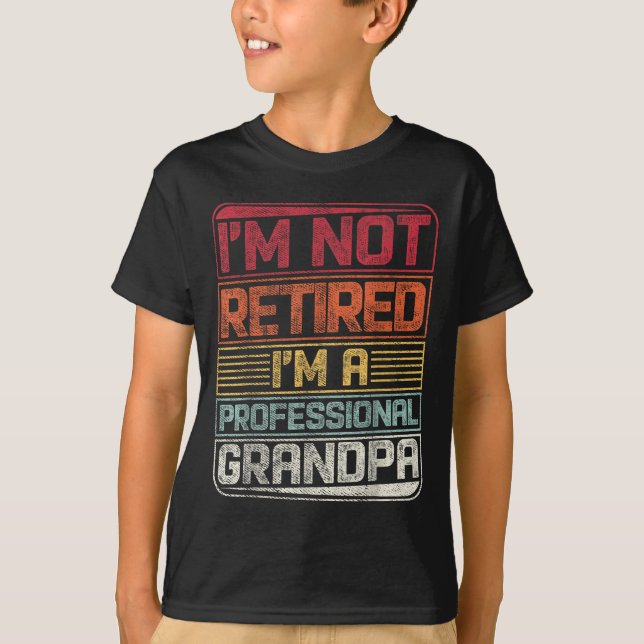 I'm Not Retired I'm A Professional Grandad Funny S T-Shirt (Front)
