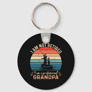 Im Not Retired Im A Professional Grandpa Fathers D Key Ring