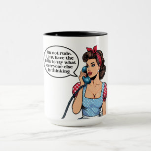 I'm Not Rude Retro Sarcastic Girl Mug