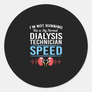 Im Not Running Dialysis Tech Kidney Heartbeat Classic Round Sticker