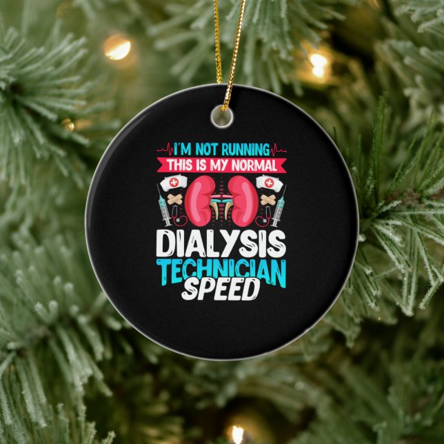 I'm Not Running This - Funny Nephrology Dialysis Ceramic Tree Decoration (Tree)